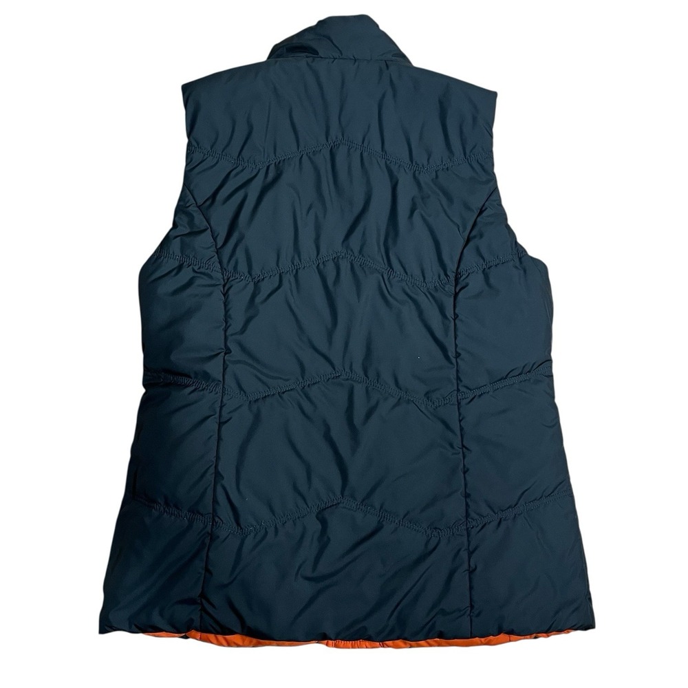 Nautica Youth Unisex Reversible Puffer Vest Orange Navy Full Zip Size M Utility - Picture 7 of 11